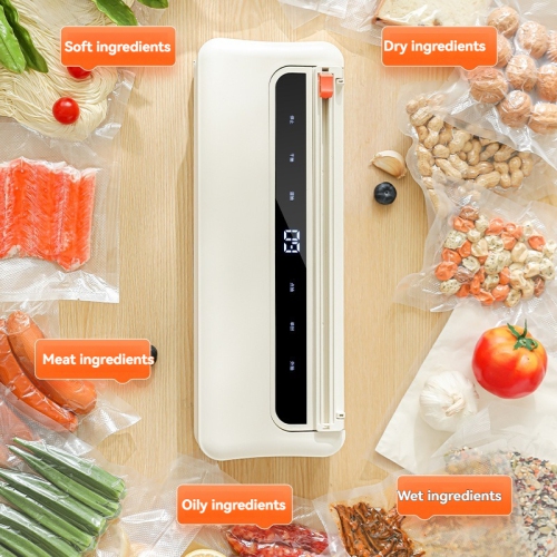 Smart touch vacuum sealer – one-touch operation, LCD touch screen, 30 cm sealing width, wet or dry, 8 seconds fast sealing