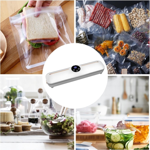 Dual-mode vacuum sealer - extended and widened seal, intelligent one-touch control, wet and dry dual-use, compact and space-saving, multiple functions
