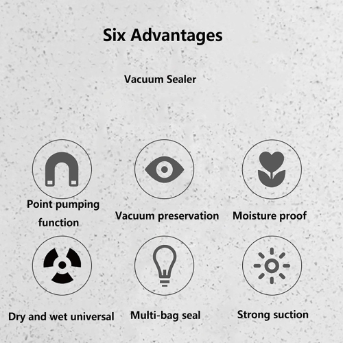 Scelleuse sous vide automatique pour la cuisine - Double mode humide et sec pour tous les aliments, économie d'espace, faible bruit, 10 sacs