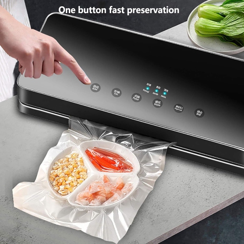 Scelleuse sous vide automatique pour la cuisine - Double mode humide et sec pour tous les aliments, économie d'espace, faible bruit, 10 sacs