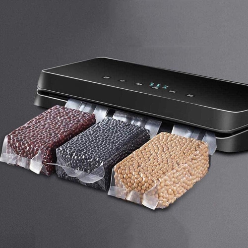 Scelleuse sous vide automatique pour la cuisine - Double mode humide et sec pour tous les aliments, économie d'espace, faible bruit, 10 sacs