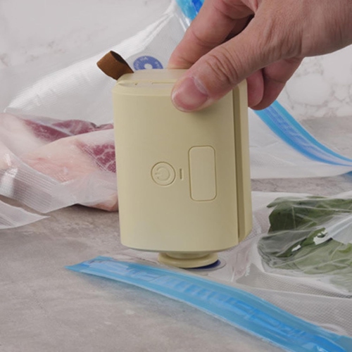 Portable vacuum sealer, small and light, rechargeable, strong suction, 60kPa vacuum and 100kPa inflation, perfect for camping/kitchen use