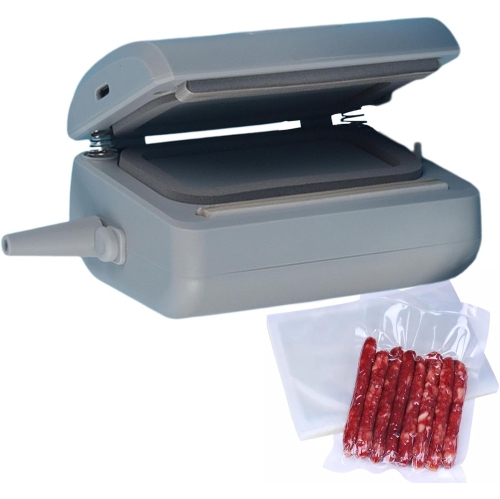 Portable vacuum sealer, small and light, rechargeable, strong suction, 60kPa vacuum and 100kPa inflation, perfect for camping/kitchen use