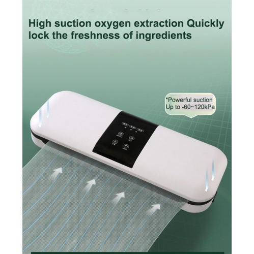 Vacuum sealer - 10-second lock, multi-mode button control, compact and easy to rinse, wet and dry, one-button operation, simple and portable, white,