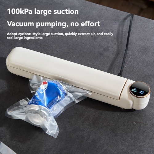 【100Kpa strong vacuum】Household food sealer, dry and wet fresh-keeping sealer, 300W high power, one-button operation, special for meat, fruits,