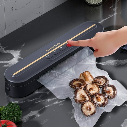 Premium vacuum sealer - durable and portable, multi-purpose for home/office/travel, easy to use, black