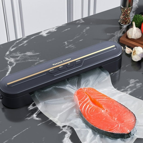 Premium vacuum sealer - durable and portable, multi-purpose for home/office/travel, easy to use, black