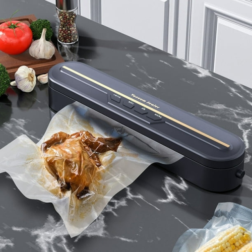 Premium vacuum sealer - durable and portable, multi-purpose for home/office/travel, easy to use, black