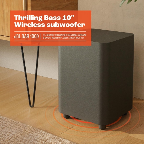 JBL Bar 1000 7.1.4-Channel Soundbar with Detachable Surround Speakers, MultiBeam™, Dolby Atmos®, and DTS:X® by JBL - Refurbished condition - Image 7