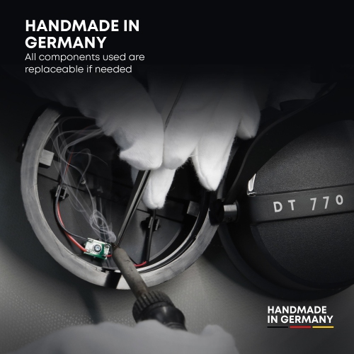 Beyerdynamic DT 770 Pro X Over-Ear Studio Wired Headphones for Recording and Monitoring with Detachable Cable Handmade in Germany (48 Ohms, Black)