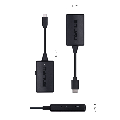 Nyrius Wireless USB-C to HDMI Video Transmitter & Receiver, Plug & Play, Stream 1080p up to 150ft to a TV or Projector