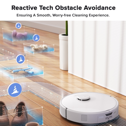 Roborock Qrevo Curv 5XC Robot Vacuum and Mop with Dual Anti-Tangle System, FlexiArm Technology, 75°C Hot Water Mop Washing and Intelligent Dirt
