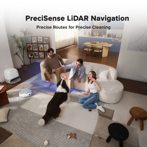 Roborock Qrevo Curv 5XC Robot Vacuum and Mop with Dual Anti-Tangle System, FlexiArm Technology, 75°C Hot Water Mop Washing and Intelligent Dirt