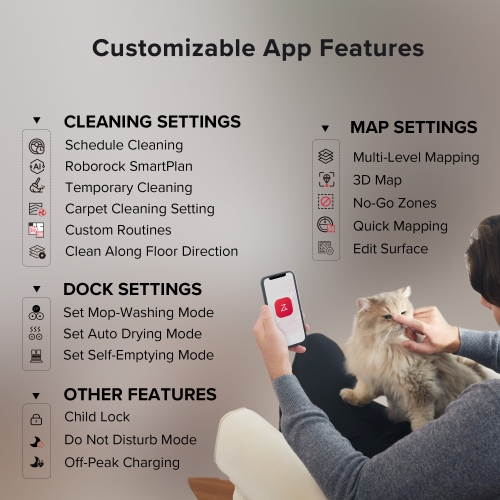 Roborock Qrevo Curv 5XC Robot Vacuum and Mop with Dual Anti-Tangle System, FlexiArm Technology, 75°C Hot Water Mop Washing and Intelligent Dirt