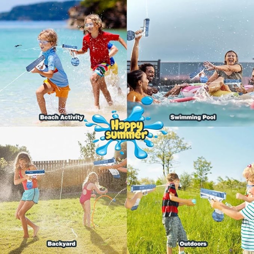 maxxus Electric Automatic Water Gun- 492 CC Dual Tank, for Adults & Kids, Ideal for Pool, Beach & Outdoor Summer Fun