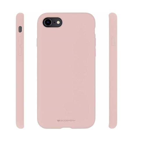 TopSave – Étui antichoc en caoutchouc et silicone liquide Goospery avec microfibre douce pour iPhone 16e 6,1&nbsp;po, sable rose