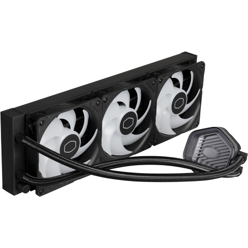 Refurbished - Cooler Master MasterLiquid Atmos 360 Black CPU Liquid Cooler - AIO Water Cooling System, Dual Chamber Pump and more