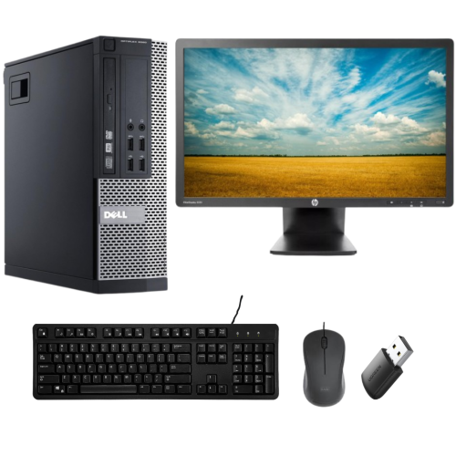 Refurbished - Dell OptiPlex 9020 SFF Desktop, i7-4770, 32GB RAM, 1TB SSD, WiFi, Dual 23" Monitors, Windows 10 Pro