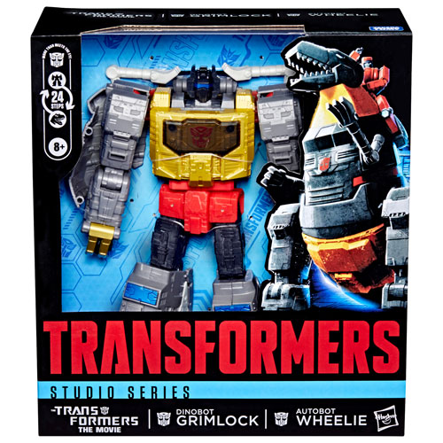 Hasbro Transformers Studio Series - Transformers The Movie Dinobot Grimlock & Autobot Wheelie Action Figures