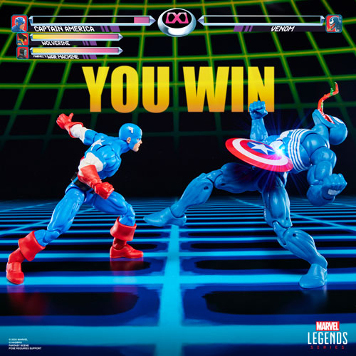 Hasbro Marvel Legends Series - Gamerverse Captain America vs Venom Action Figures