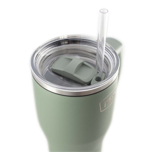 Thermos Outdo 1100ml Stainless Steel Travel Mug Dual Function Lid with Straw