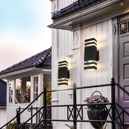 Éclairage d'extérieur DEL Dusk to Dawn, paquet de 2, luminaire extérieur blanc chaud 3000 K, capteur en aluminium, éclairage extérieur étanche pour