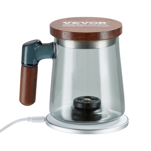 VEVOR Hydrogen Water Cup, 400 ml / 14.1 oz Hydrogen Generator, SPE Technology Portable Hydrogen Water Ionizer Machine with Wireless Charging Base,