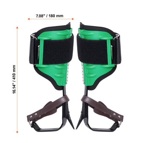 VEVOR 1 Pair Tree Climbing Spikes, Alloy Steel Climbing Spurs, 350lbs Load Capacity Tree Climbing Gear with Straps and Spike Protectors, Arborist