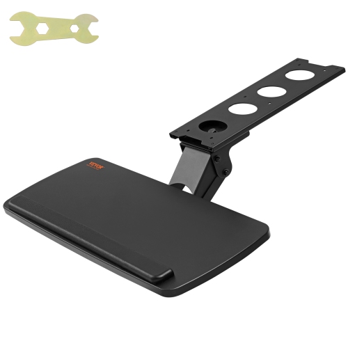 VEVOR 25x9.8 inch Keyboard Tray under Desk, Height and Angle Adjustable under Desk Keyboard Tray Slide out, Keyboard Holder under Desk for Typing in