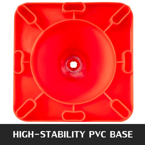 VEVOR 20Pack 18" Traffic Cones, Safety Road Parking Cones PVC Base, Orange Traffic Cone with Reflective Collars, Hazard Construction Cones for Home