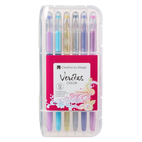 Image 1 de 5.. Ensemble de stylos à gel assortis - 12 pièces