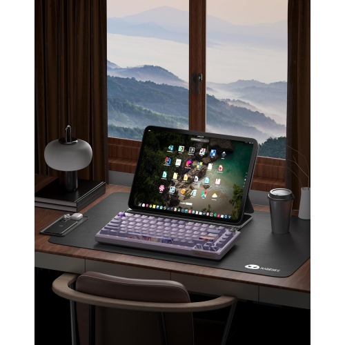 SKY81 75% Wireless Gasket Mechanical Gaming Keyboard, Hot Swappable RGB Custom Creamy Keyboard w/ 5-Layer Padding, BT/2.4G/USB-C, Knob Control