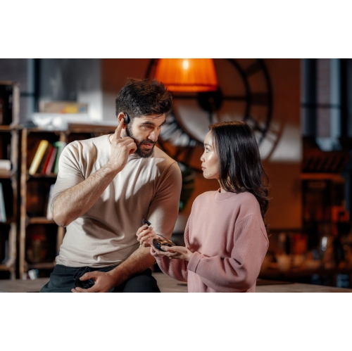 Vasco Translator E1 | Écouteurs-boutons à traducteur de langue avec plus de 50 langues | Modèle 2025