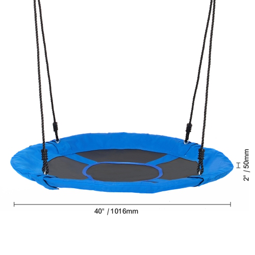 VEVOR 40 Inch Tree Swing,Saucer Swing, 750lbs Weight Capacity, 900D Oxford Fabric Swing Seat with 2 Tree Hanging Straps and Adjustable Multi-Strand