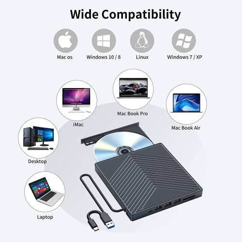 External CD DVD Drive DVD Burner Laptop External Optical Drive Burner Computer Mobile DVD External Optical Drive