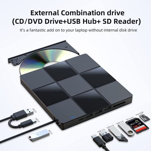 External Optical Drive USB Computer DVD Player Laptop External Burner