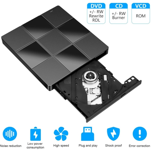 External Optical Drive USB Computer DVD Player Laptop External Burner