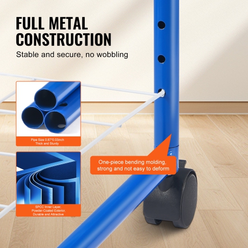 VEVOR 23.75x17.5x38 inch Art Drying Rack, 25 Removable Shelves Paint Drying Rack With Lockable Wheels, Carbon Steel Painting Drying Rack for Artwork