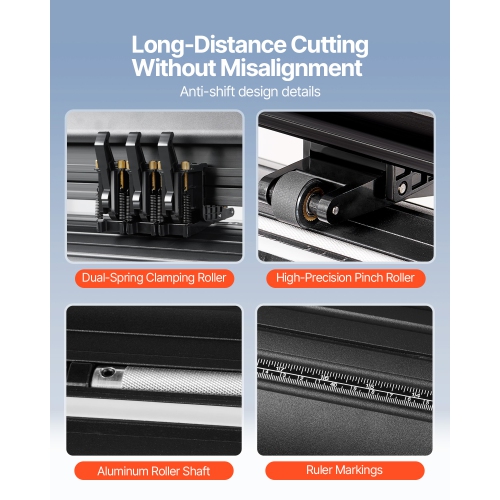 Coupe-vinyle VEVOR 28&nbsp;po, persière en vinyle, couteau à perche pour présentoir LCD, rouleaux à double ressort réglables, perche-affiche avec