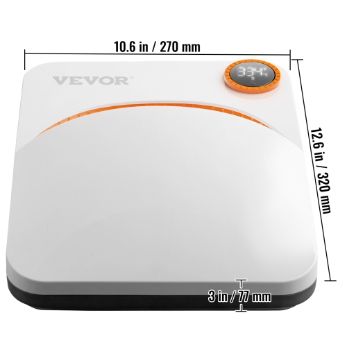 VEVOR 10x12inches Heat Press Machine, Portable Shirt Printing Multifunctional Sublimation Transfer Heat Press Machine PTFE Coated, Easy Iron-on Press