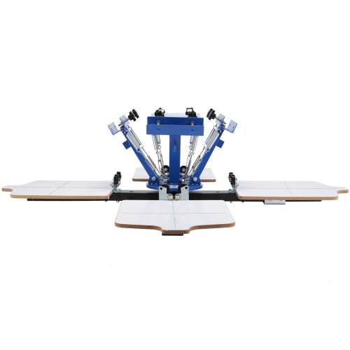 VEVOR 21.2x17.7in Screen Printing Machine, 4 Color 4 Station 360° Rotable Silk Screen Printing Press, Screen Printing Press, Double-layer Positioning