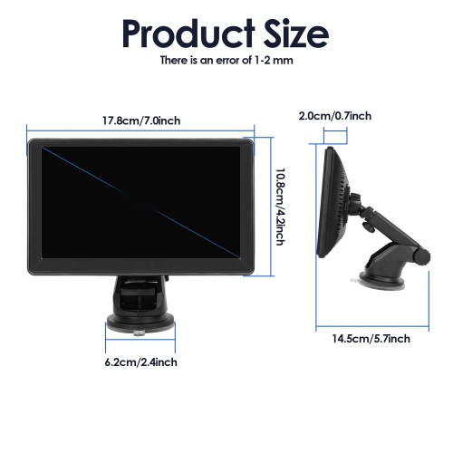 7-Inch Portable Car Bluetooth MP5 Player, Car Large Screen Wireless CarPlay, Supports iPhone, Android