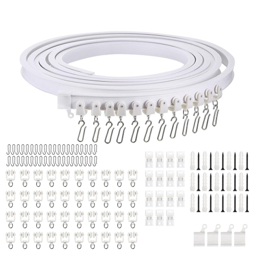 Rideau de plafond courbé pliable de 5 mètres, rideau de plafond flexible