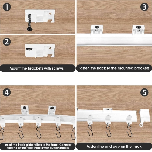 Rideau de plafond courbé pliable de 5 mètres, rideau de plafond flexible