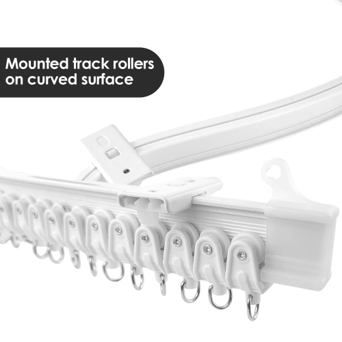 Rideau de plafond courbé pliable de 5 mètres, rideau de plafond flexible