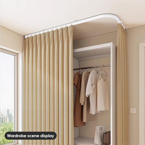 Rideau de plafond courbé pliable de 5 mètres, rideau de plafond flexible