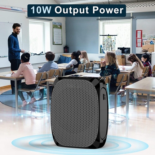 Mini amplificateur vocal avec microphone filaire et ceinture pour enseignants , prend en charge le format MP3 audio pour la parole, le cours, la