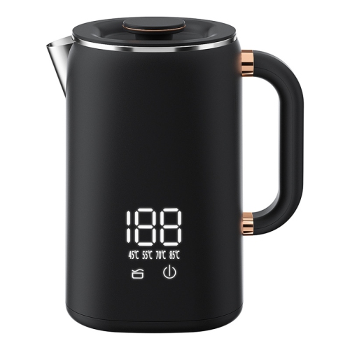 1.7L Large-capacity Digital Display Electric Kettle Multi-speed Temperature Control Kettle Water Boiler-Black