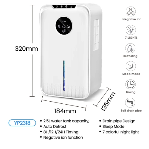 Dehumidifier for Home With Timer Quiet Portable Dehumidifier with Auto Shut Off for Bedroom Bathroom Basement Kitchen RV