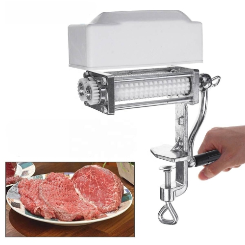 Image 1 of 6.. Meat Tenderizer Cuber Heavy Duty Steak Flatten Tool Meat Tenderizer Tool Grinder Attachment Clamp-on Grinder Rolling Kitchen Cuber